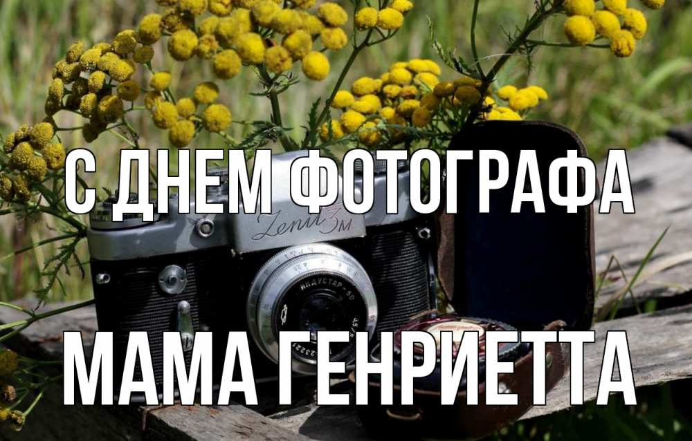 Открытка на каждый день с именем, Мама-Генриетта С днем фотографа с днем фотографа Прикольная открытка с пожеланием онлайн скачать бесплатно 
