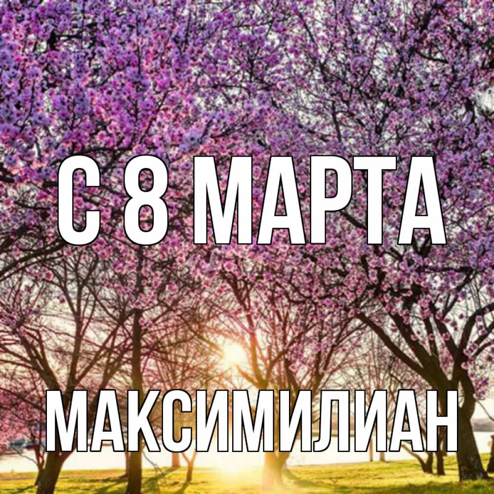 Открытка на каждый день с именем, Максимилиан С 8 МАРТА международный женский день Прикольная открытка с пожеланием онлайн скачать бесплатно 