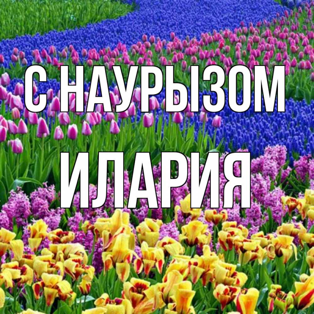 Открытка на каждый день с именем, Илария С наурызом цветы Прикольная открытка с пожеланием онлайн скачать бесплатно 