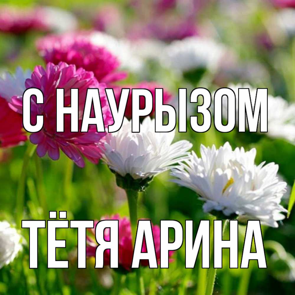 Открытка на каждый день с именем, Тётя-Арина С наурызом праздник весны наурыз красота Прикольная открытка с пожеланием онлайн скачать бесплатно 