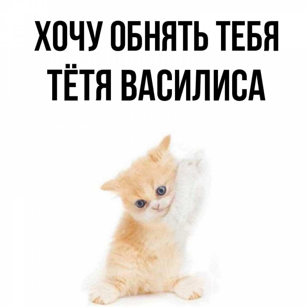 Открытка на каждый день с именем, Тётя-Василиса Хочу обнять тебя я хочу очень скорее обнимаешек Прикольная открытка с пожеланием онлайн скачать бесплатно 