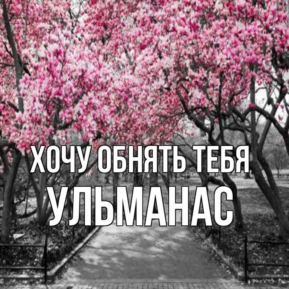 Открытка на каждый день с именем, Ульманас Хочу обнять тебя обработанное фото Прикольная открытка с пожеланием онлайн скачать бесплатно 