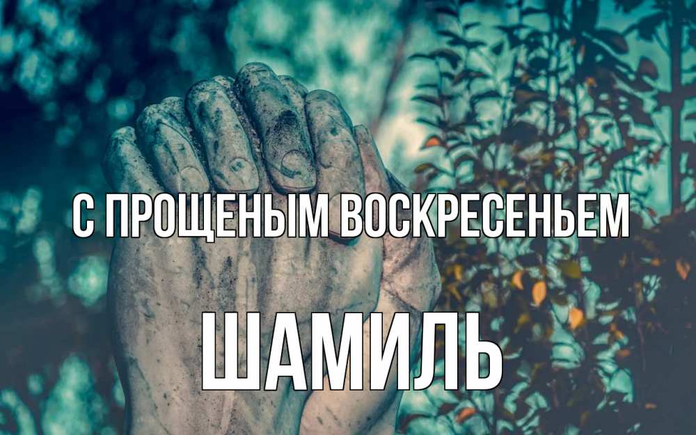 Открытка на каждый день с именем, Шамиль С прощеным воскресеньем руки Прикольная открытка с пожеланием онлайн скачать бесплатно 