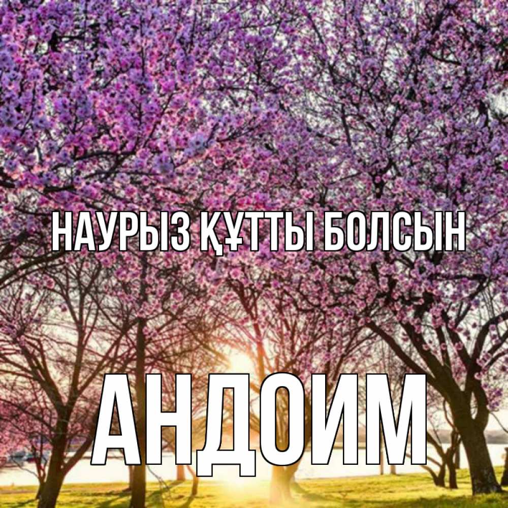 Открытка на каждый день с именем, Андоим Наурыз құтты болсын наурыз Прикольная открытка с пожеланием онлайн скачать бесплатно 