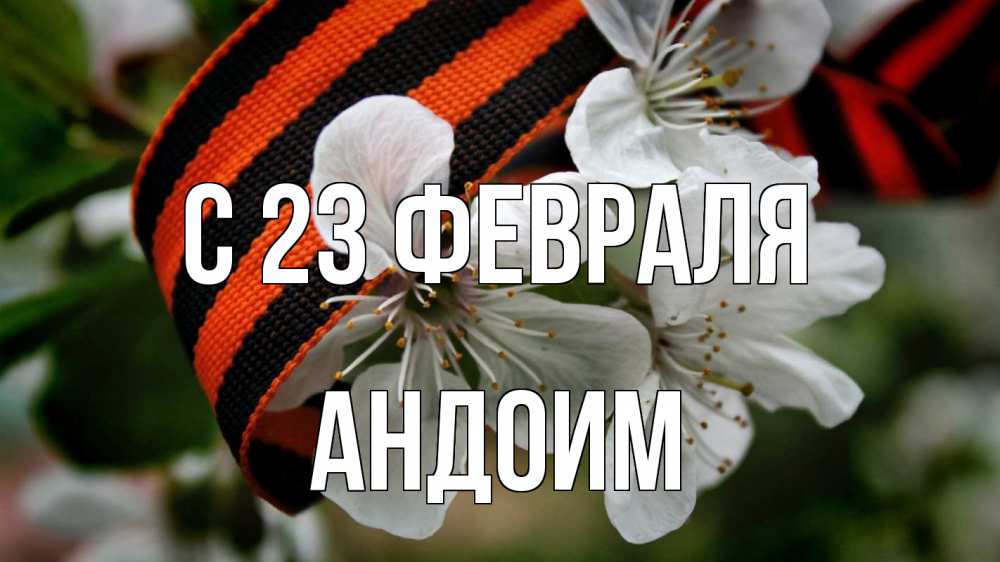 Открытка на каждый день с именем, Андоим С 23 февраля 23 февраля Прикольная открытка с пожеланием онлайн скачать бесплатно 