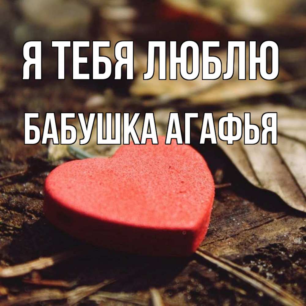 Открытка на каждый день с именем, Бабушка-Агафья Я тебя люблю листья деревье 4 Прикольная открытка с пожеланием онлайн скачать бесплатно 