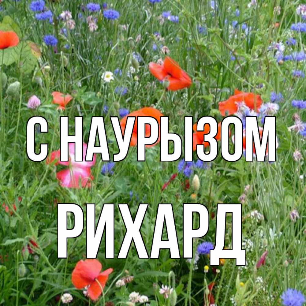 Открытка на каждый день с именем, Рихард С наурызом праздник весны наурыз супер открытка Прикольная открытка с пожеланием онлайн скачать бесплатно 