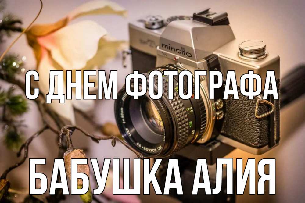 Открытка на каждый день с именем, Бабушка-Алия С днем фотографа с днем фотографа 1 Прикольная открытка с пожеланием онлайн скачать бесплатно 