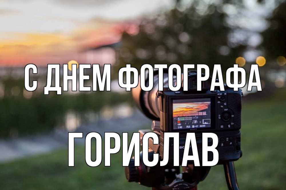 Открытка на каждый день с именем, Горислав С днем фотографа с днем фотографа Прикольная открытка с пожеланием онлайн скачать бесплатно 