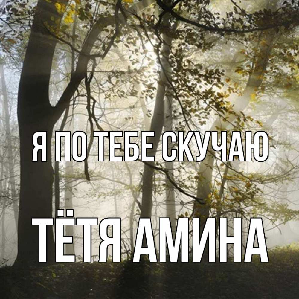 Открытка на каждый день с именем, Тётя-Амина Я по тебе скучаю грустно Прикольная открытка с пожеланием онлайн скачать бесплатно 