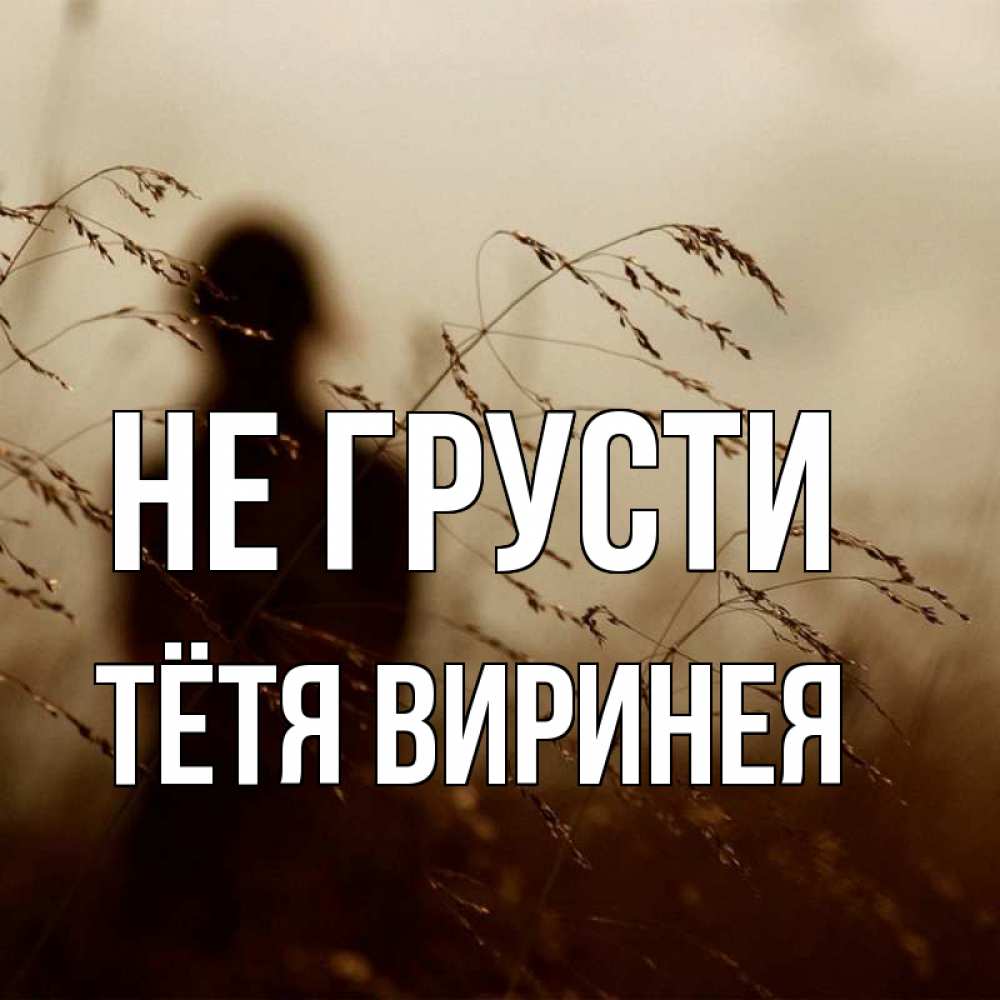 Открытка на каждый день с именем, Тётя-Виринея Не грусти грусть Прикольная открытка с пожеланием онлайн скачать бесплатно 