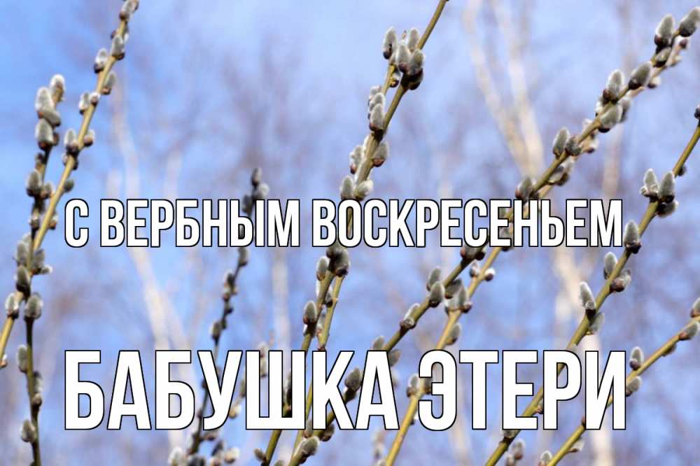 Открытка на каждый день с именем, Бабушка-Этери С вербным воскресеньем верба Прикольная открытка с пожеланием онлайн скачать бесплатно 