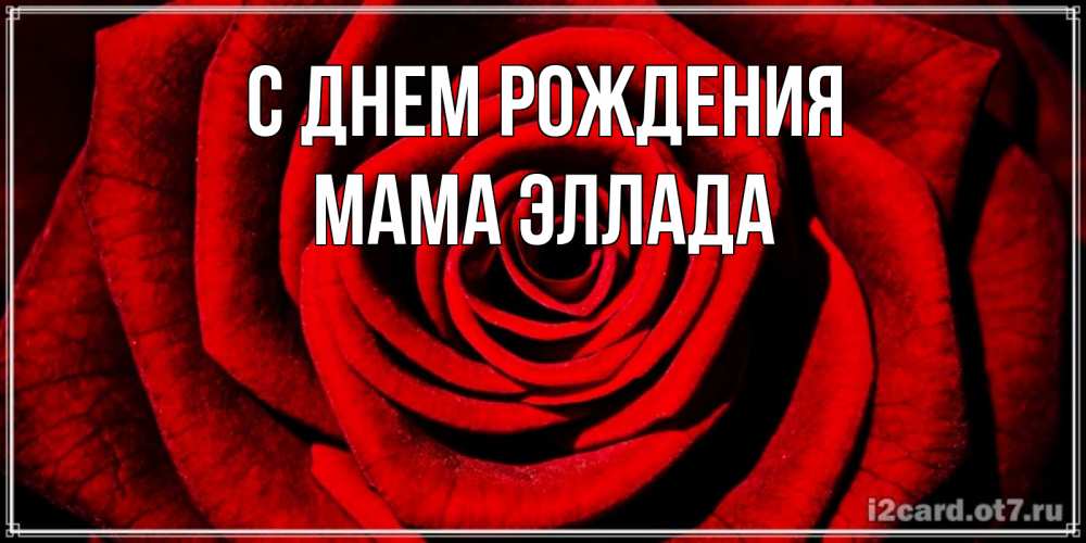 Открытка на каждый день с именем, Мама-Эллада С днем рождения алая роза Прикольная открытка с пожеланием онлайн скачать бесплатно 