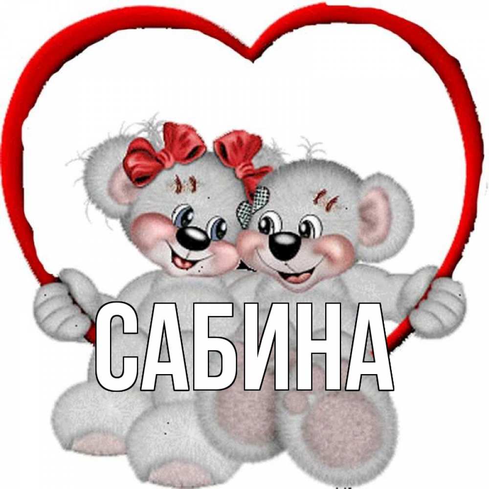 Открытка на каждый день с именем, Сабина Главная плюшевые мишки на качелях Прикольная открытка с пожеланием онлайн скачать бесплатно 