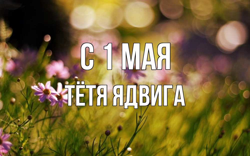 Открытка на каждый день с именем, Тётя-Ядвига С 1 мая С 1 мая Прикольная открытка с пожеланием онлайн скачать бесплатно 