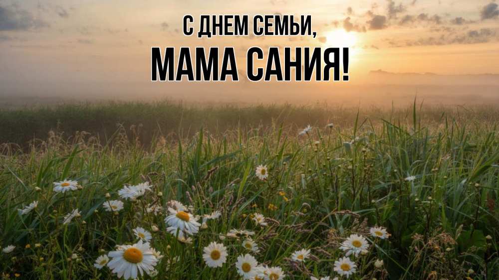 Открытка на каждый день с именем, Мама-Сания С днем семьи с днем семьи Прикольная открытка с пожеланием онлайн скачать бесплатно 