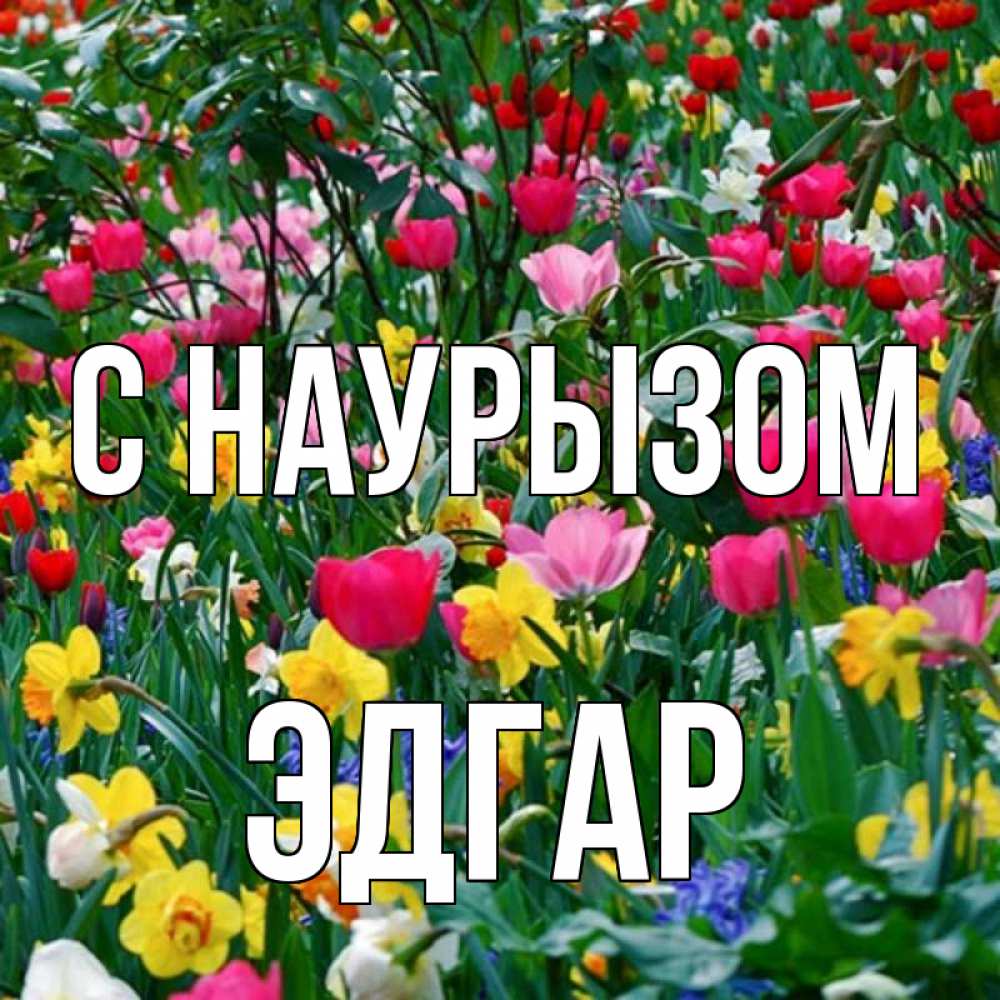 Открытка на каждый день с именем, Эдгар С наурызом с наурызом праздником весны поздравления для женщины Прикольная открытка с пожеланием онлайн скачать бесплатно 