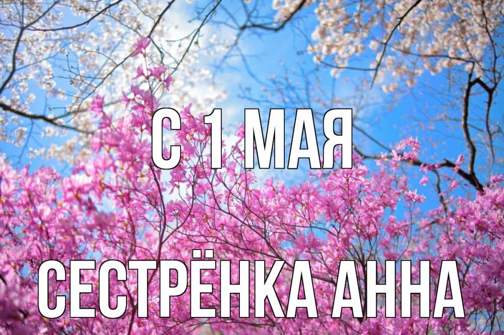 Открытка на каждый день с именем, Сестрёнка-Анна С 1 мая С 1 мая Прикольная открытка с пожеланием онлайн скачать бесплатно 