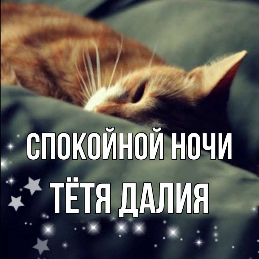 Открытка на каждый день с именем, Тётя-Далия Спокойной ночи кроватка Прикольная открытка с пожеланием онлайн скачать бесплатно 