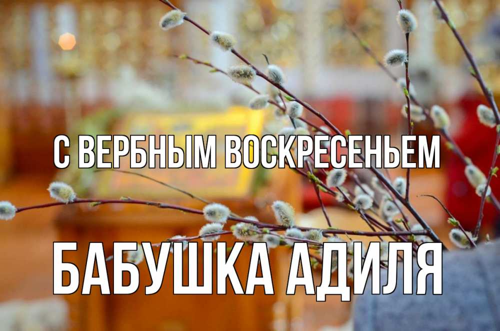Открытка на каждый день с именем, Бабушка-Адиля С вербным воскресеньем верба Прикольная открытка с пожеланием онлайн скачать бесплатно 