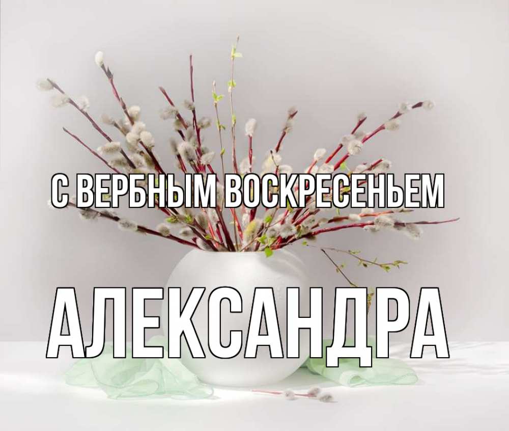 Открытка на каждый день с именем, Александра С вербным воскресеньем верба Прикольная открытка с пожеланием онлайн скачать бесплатно 