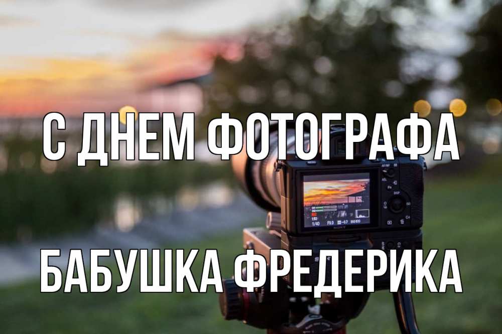Открытка на каждый день с именем, Бабушка-Фредерика С днем фотографа с днем фотографа Прикольная открытка с пожеланием онлайн скачать бесплатно 