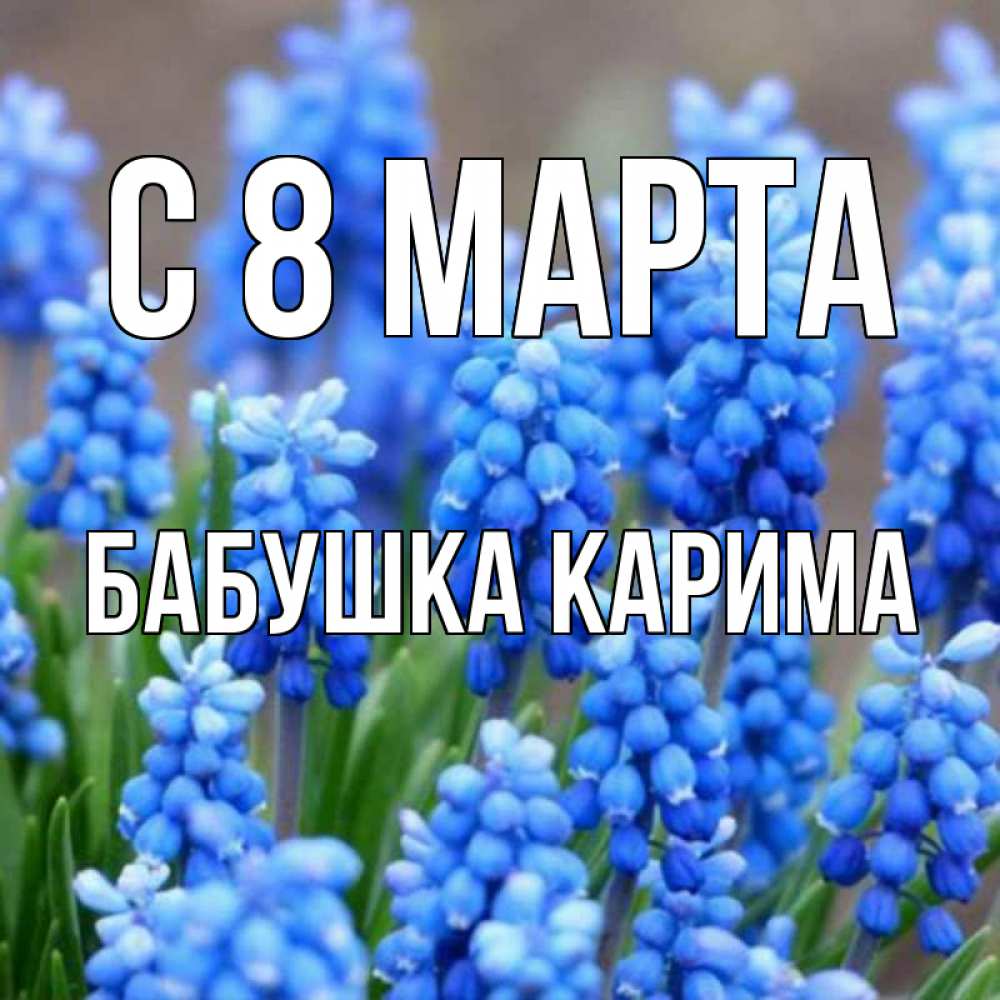 Открытка на каждый день с именем, Бабушка-Карима С 8 марта Поздравительная открытка для женщин с цветами на праздничную дату Прикольная открытка с пожеланием онлайн скачать бесплатно 