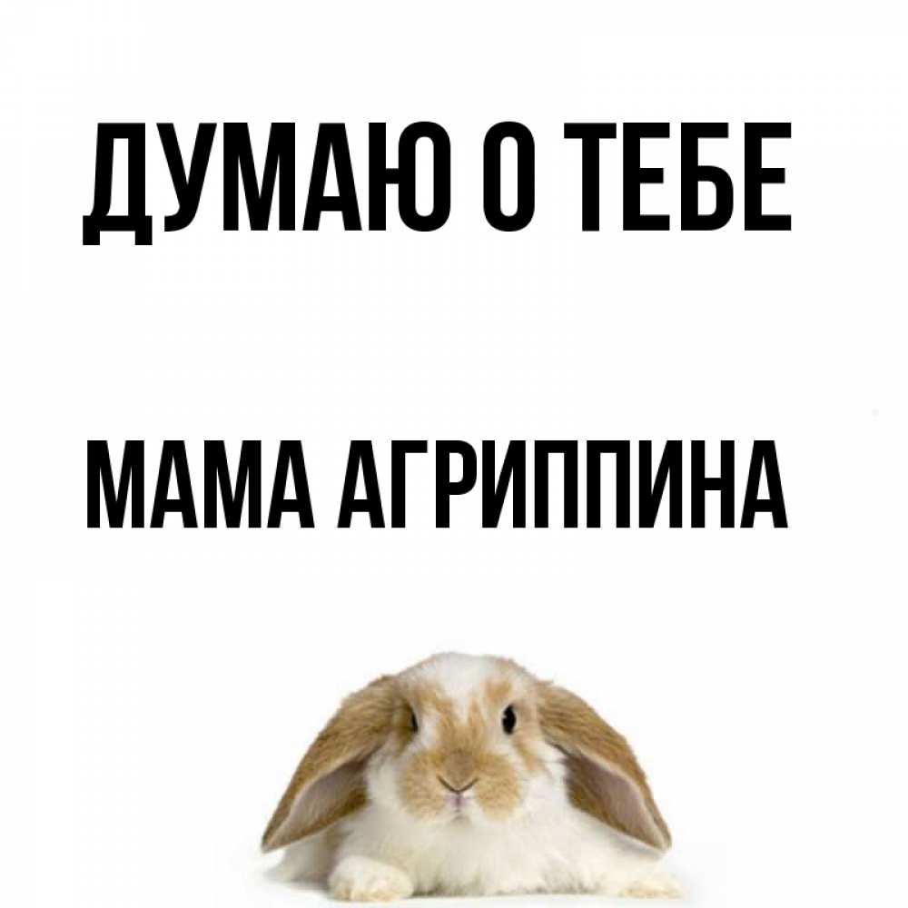 Открытка на каждый день с именем, Мама-Агриппина Думаю о тебе подписать своими руками онлайн Прикольная открытка с пожеланием онлайн скачать бесплатно 