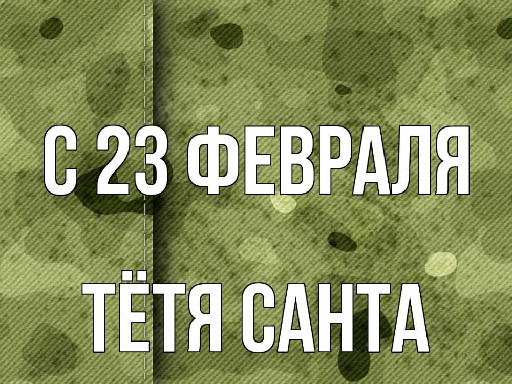 Открытка на каждый день с именем, Тётя-Санта С 23 февраля 23 февраля Прикольная открытка с пожеланием онлайн скачать бесплатно 