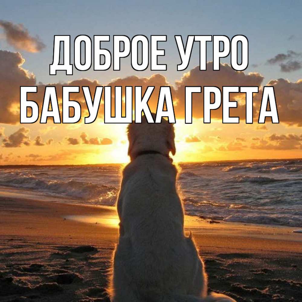 Открытка на каждый день с именем, Бабушка-Грета Доброе утро восход солнца Прикольная открытка с пожеланием онлайн скачать бесплатно 