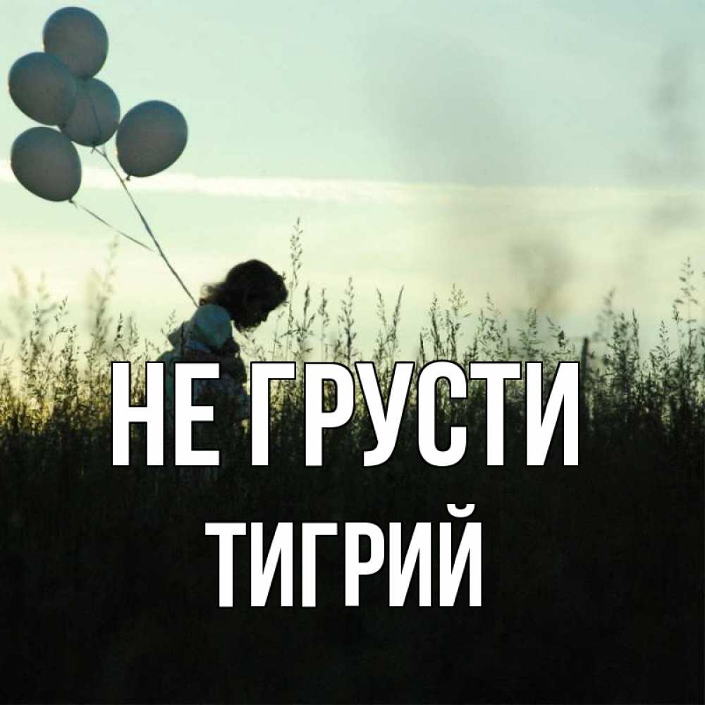 Открытка на каждый день с именем, Тигрий Не грусти ребенок Прикольная открытка с пожеланием онлайн скачать бесплатно 