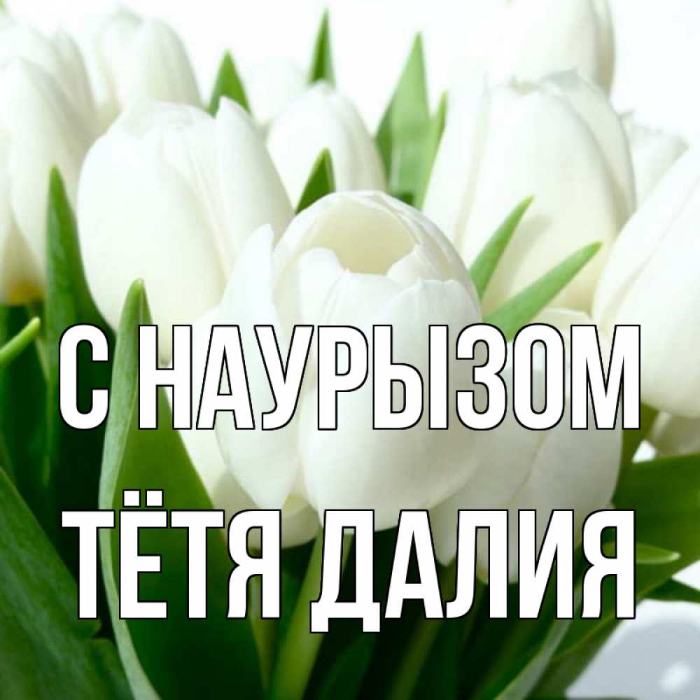 Открытка на каждый день с именем, Тётя-Далия С наурызом цветы Прикольная открытка с пожеланием онлайн скачать бесплатно 