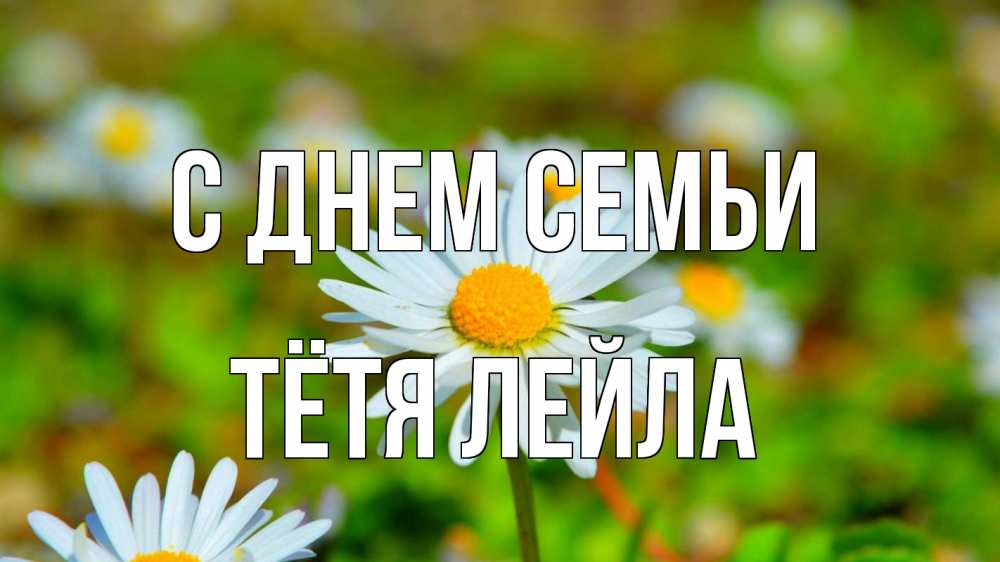 Открытка на каждый день с именем, Тётя-Лейла С днем семьи с днем семьи Прикольная открытка с пожеланием онлайн скачать бесплатно 