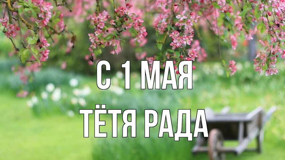 Открытка на каждый день с именем, Тётя-Рада С 1 мая С 1 мая Прикольная открытка с пожеланием онлайн скачать бесплатно 
