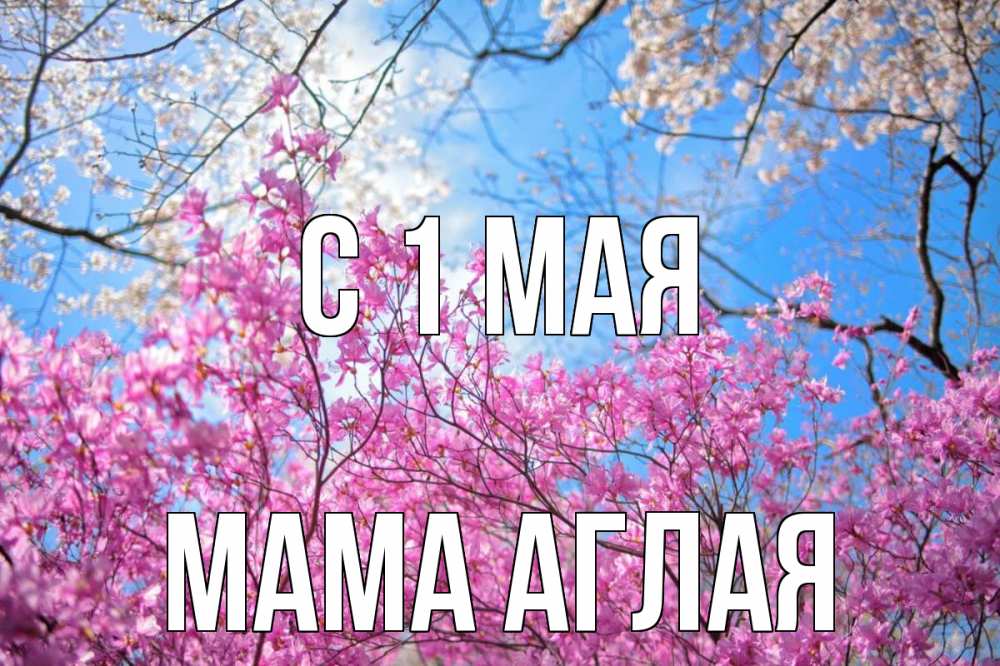 Открытка на каждый день с именем, Мама-Аглая С 1 мая С 1 мая Прикольная открытка с пожеланием онлайн скачать бесплатно 