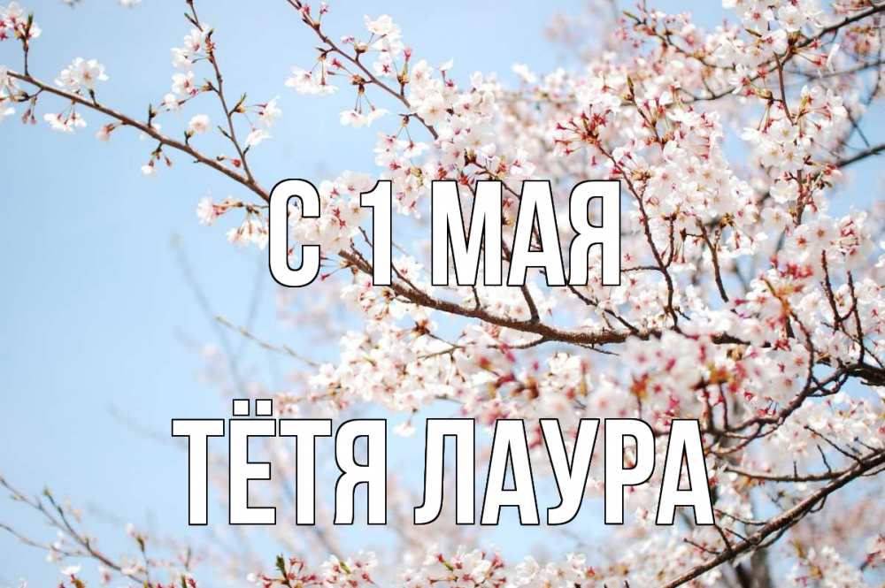 Открытка на каждый день с именем, Тётя-Лаура С 1 мая С 1 мая Прикольная открытка с пожеланием онлайн скачать бесплатно 