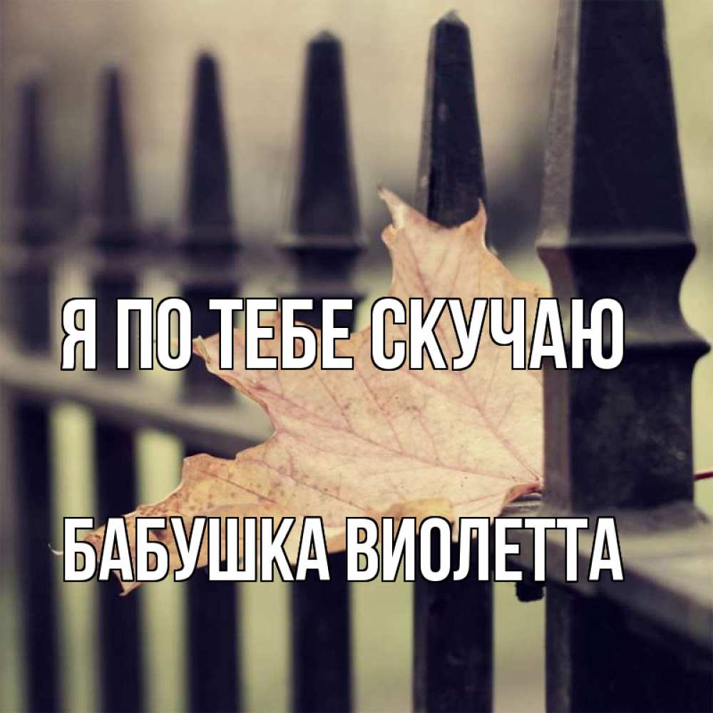 Открытка на каждый день с именем, Бабушка-Виолетта Я по тебе скучаю очень скучно Прикольная открытка с пожеланием онлайн скачать бесплатно 