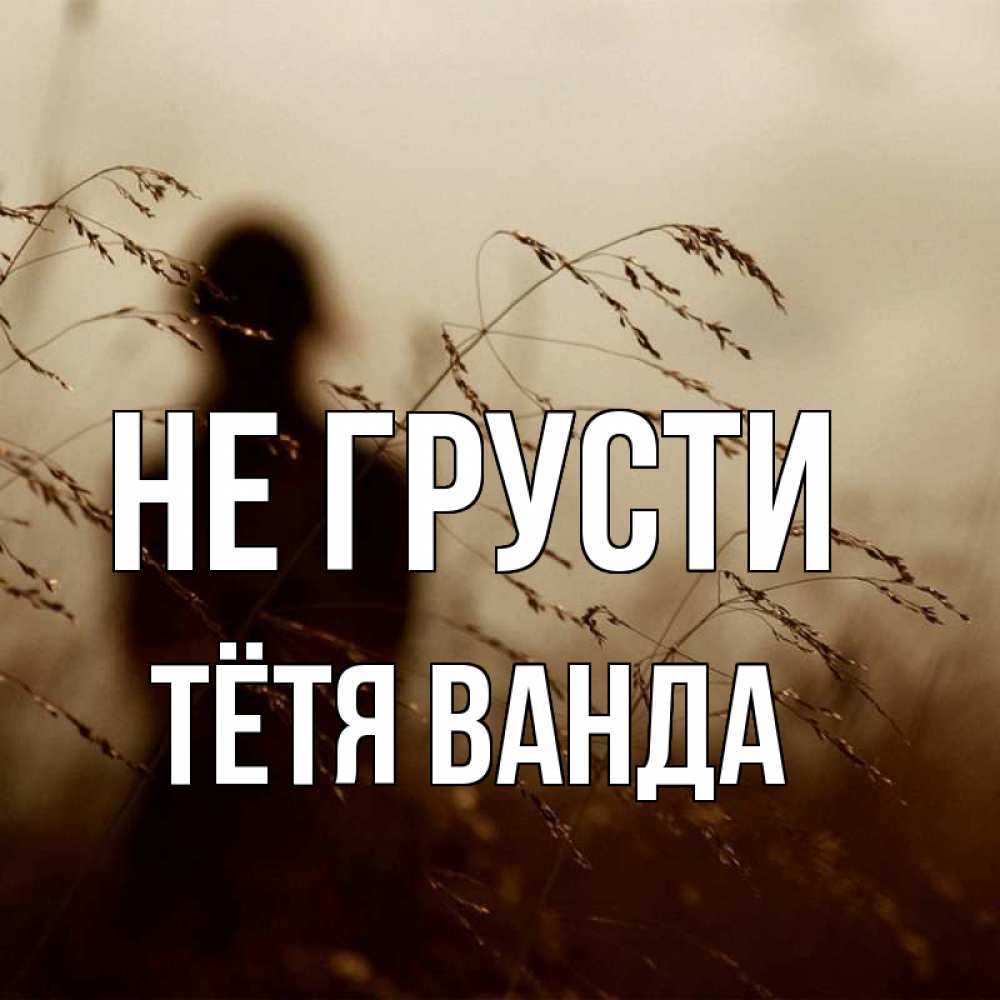 Открытка на каждый день с именем, Тётя-Ванда Не грусти грусть Прикольная открытка с пожеланием онлайн скачать бесплатно 