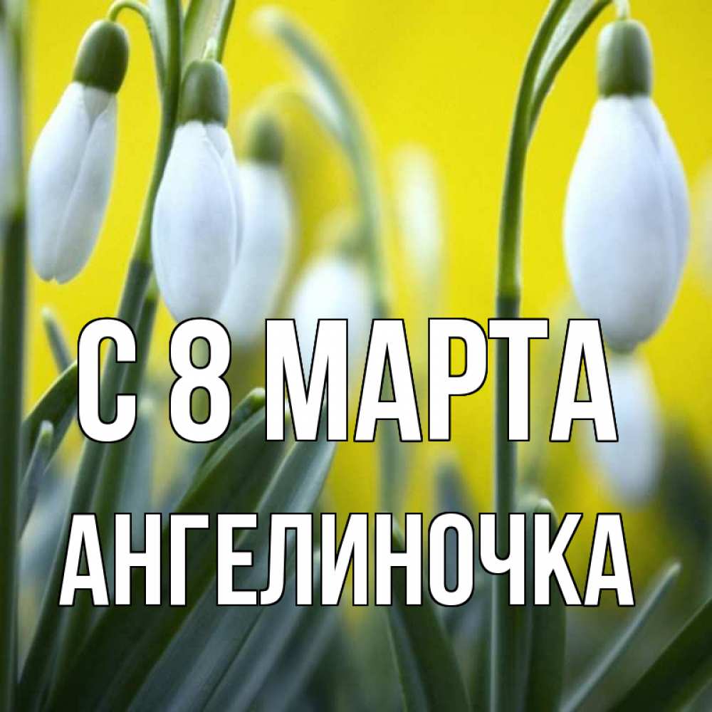 Открытка на каждый день с именем, Ангелиночка С 8 марта весенние цветы Прикольная открытка с пожеланием онлайн скачать бесплатно 