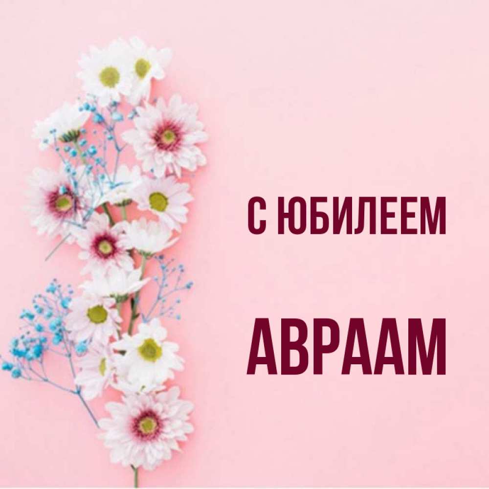 Открытка на каждый день с именем, Авраам С юбилеем Родная моя с днем рождения тебя картинка с цветами белыми и голубыми Прикольная открытка с пожеланием онлайн скачать бесплатно 