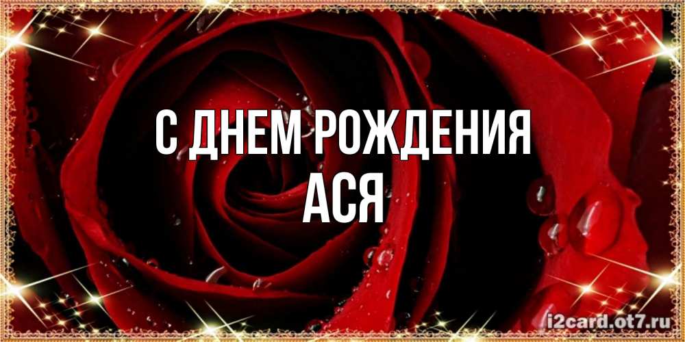 Открытка на каждый день с именем, Ася С днем рождения цветок в росе на день рождения Прикольная открытка с пожеланием онлайн скачать бесплатно 