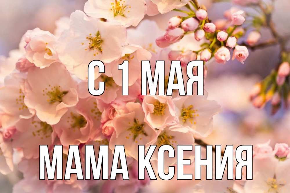 Открытка на каждый день с именем, Мама-Ксения С 1 мая С 1 мая Прикольная открытка с пожеланием онлайн скачать бесплатно 