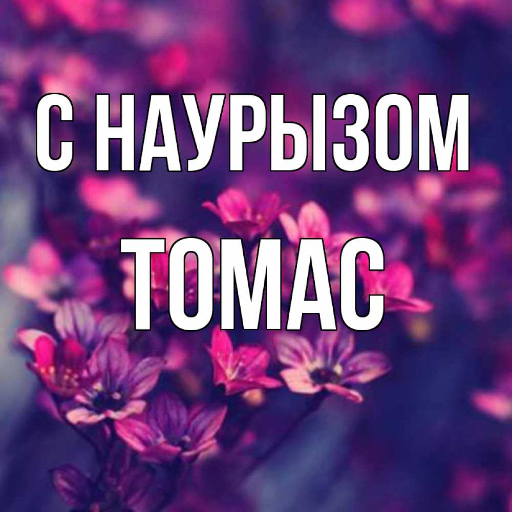 Открытка на каждый день с именем, Томас С наурызом небольшие цветы 1 Прикольная открытка с пожеланием онлайн скачать бесплатно 