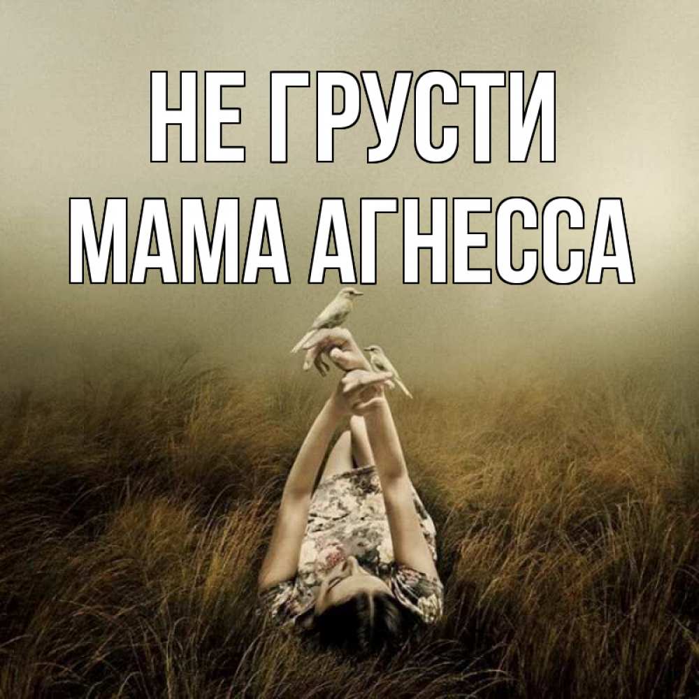 Открытка на каждый день с именем, Мама-Агнесса Не грусти поле и туман Прикольная открытка с пожеланием онлайн скачать бесплатно 