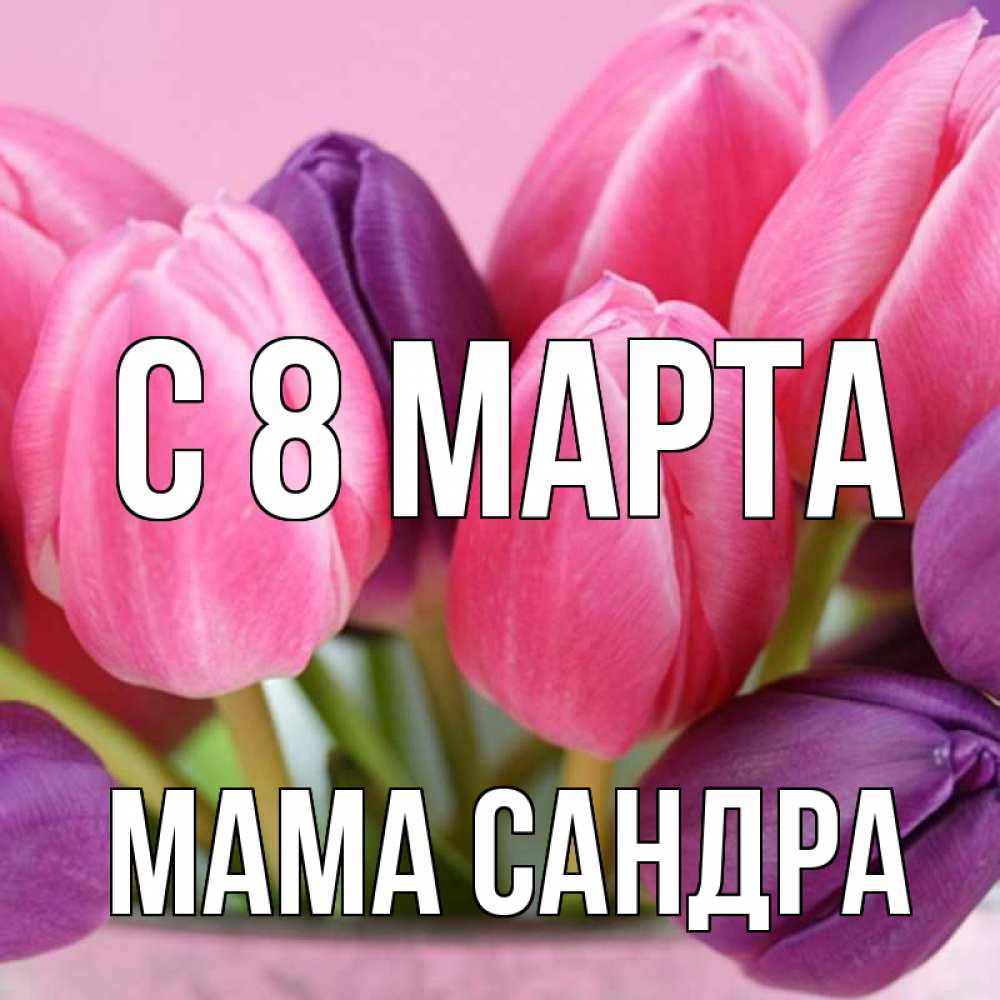 Открытка на каждый день с именем, Мама-Сандра С 8 МАРТА маме 1 Прикольная открытка с пожеланием онлайн скачать бесплатно 