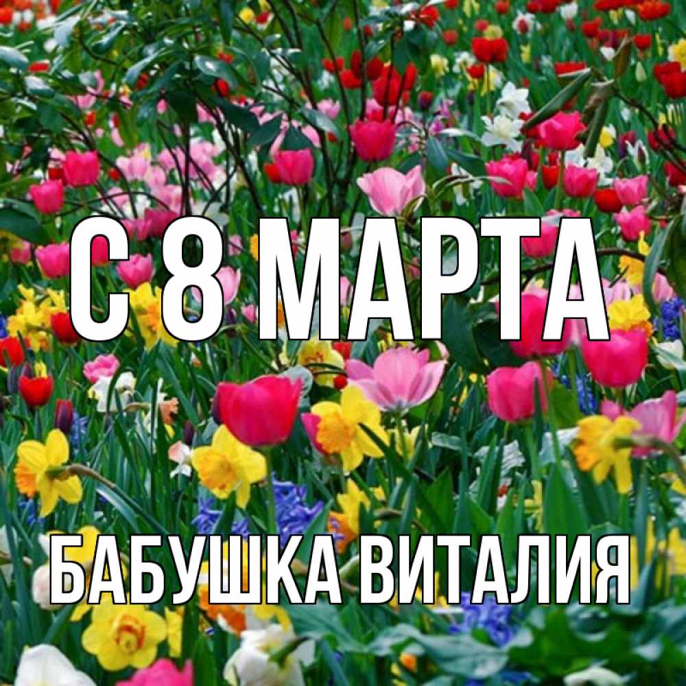 Открытка на каждый день с именем, Бабушка-Виталия С 8 марта с международным женским днем поздравления для женщины Прикольная открытка с пожеланием онлайн скачать бесплатно 