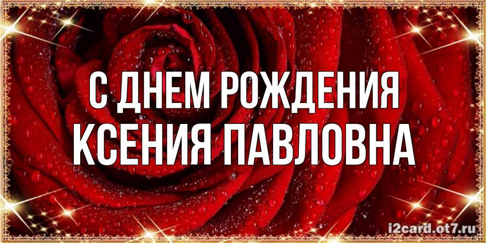Открытка на каждый день с именем, Ксения-Павловна С днем рождения роса на розе блестящая в лучах солнца Прикольная открытка с пожеланием онлайн скачать бесплатно 