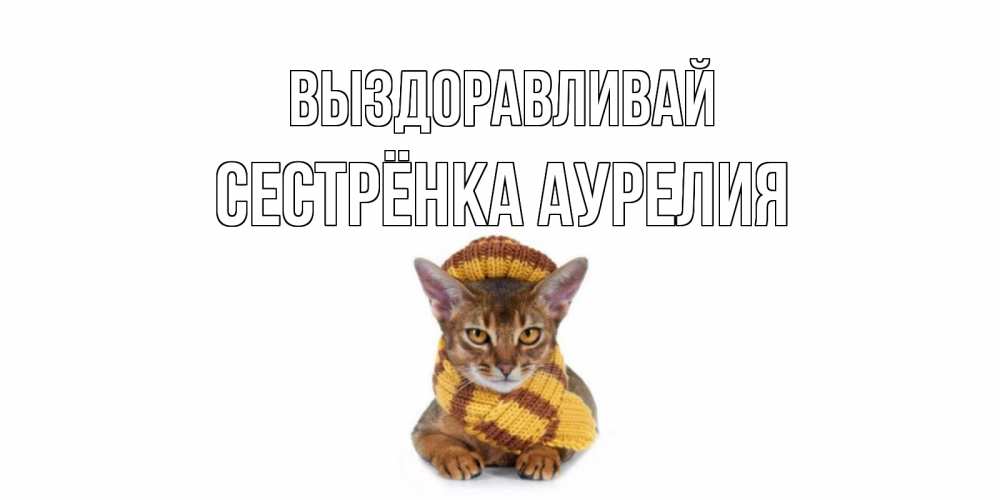 Открытка на каждый день с именем, Сестрёнка-Аурелия Выздоравливай родные не болейте Прикольная открытка с пожеланием онлайн скачать бесплатно 