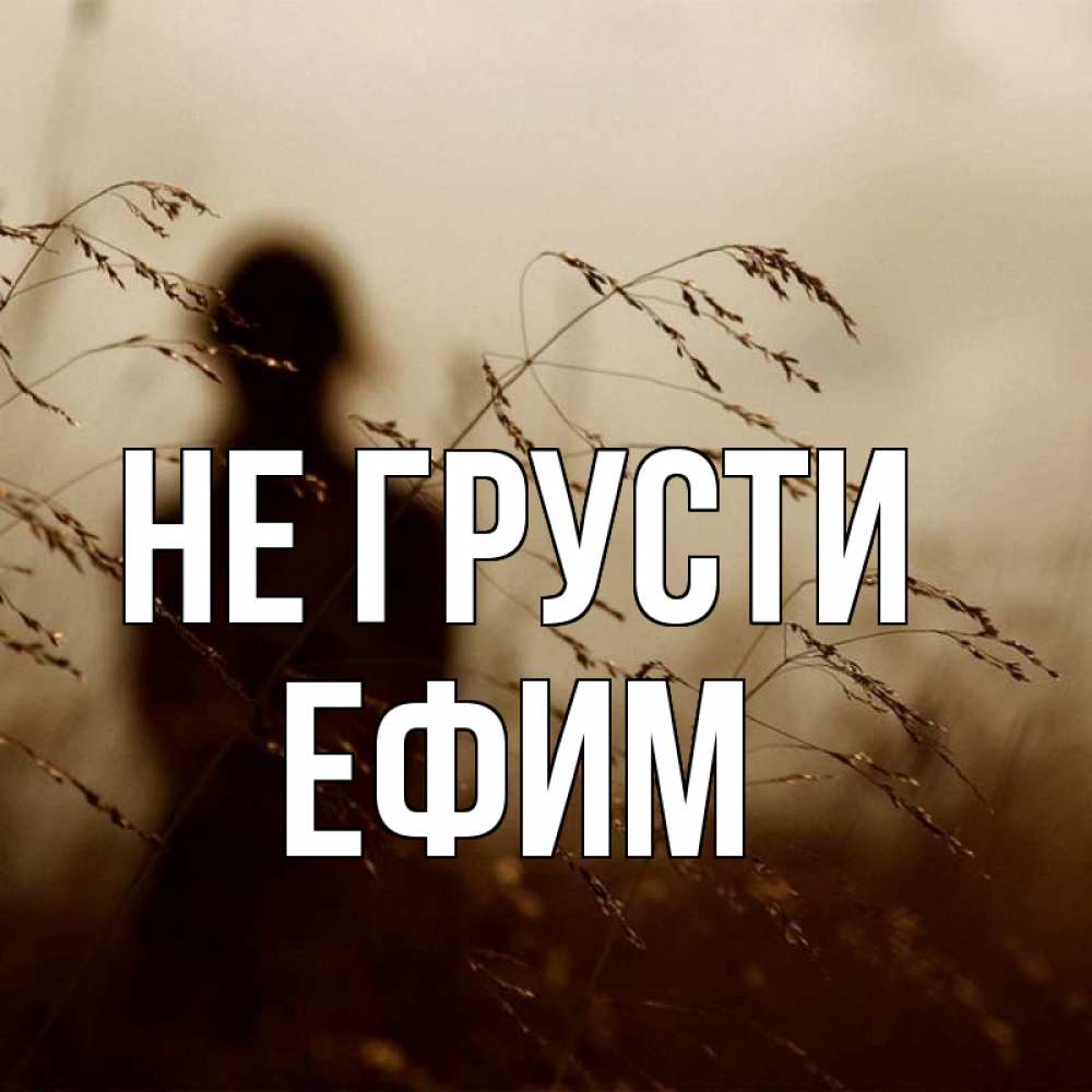 Открытка на каждый день с именем, Ефим Не грусти грусть Прикольная открытка с пожеланием онлайн скачать бесплатно 