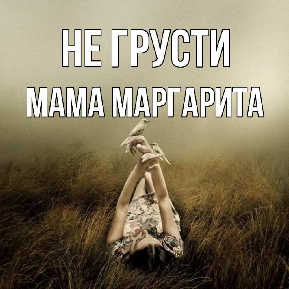 Открытка на каждый день с именем, Мама-Маргарита Не грусти поле и туман Прикольная открытка с пожеланием онлайн скачать бесплатно 
